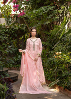 Al-Harir Apparel Mehar Baby Pink Women 3pcs