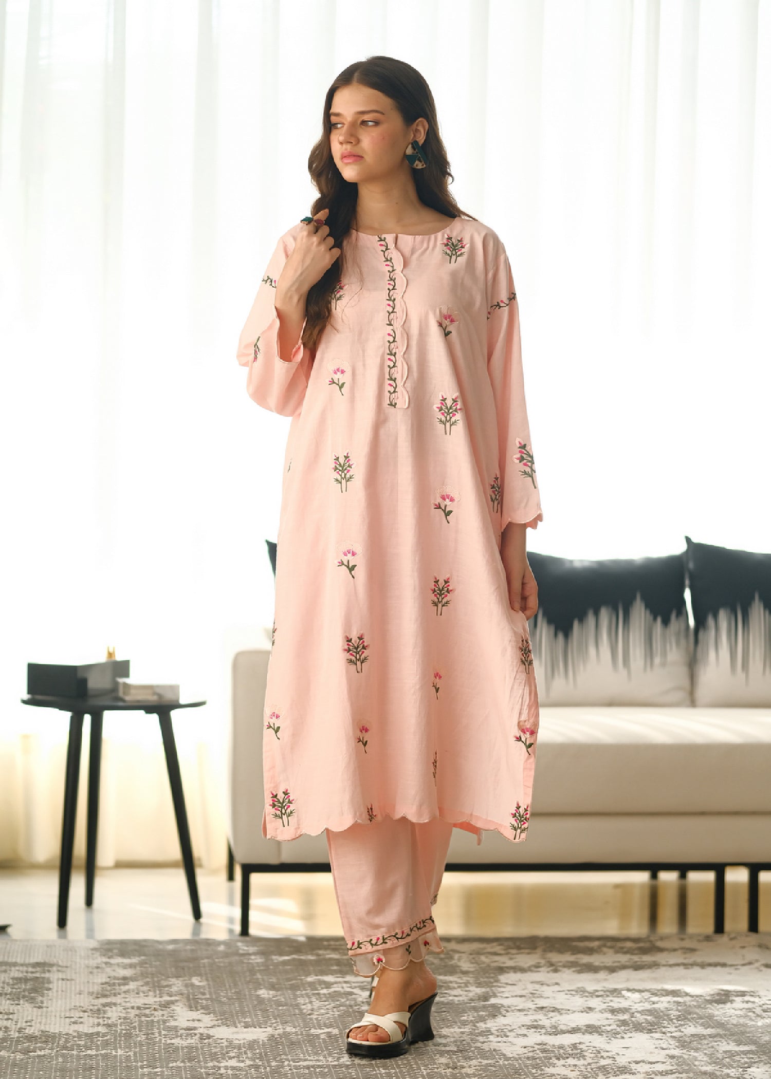 Sprinkles Pastel Bloom Embroidered Women 2pcs