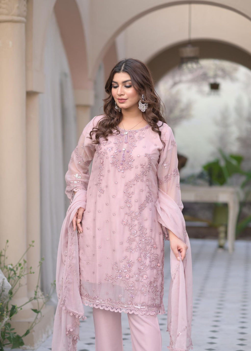 Rangoon Clothing Zariya Pastel Pink Women 3pcs