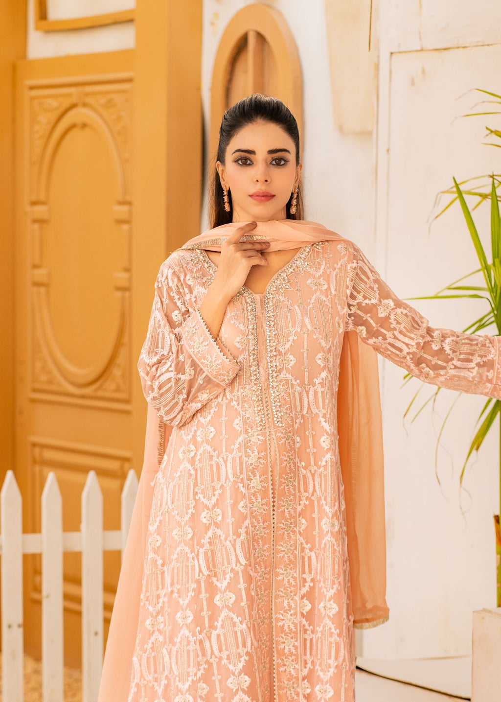 Alsiyab Mannat Peach Women 3pcs