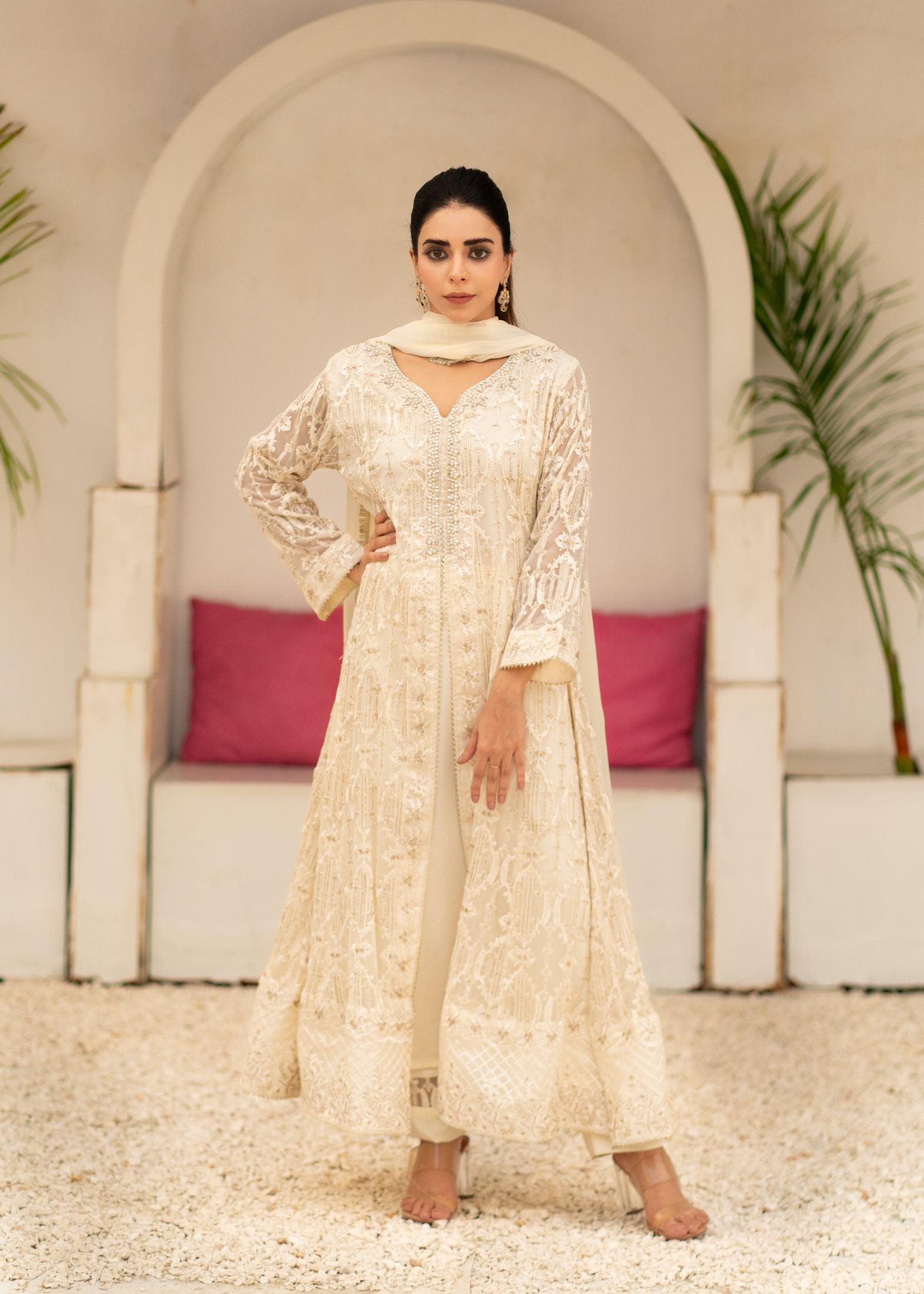 Alsiyab Mannat Off White Women 3pcs