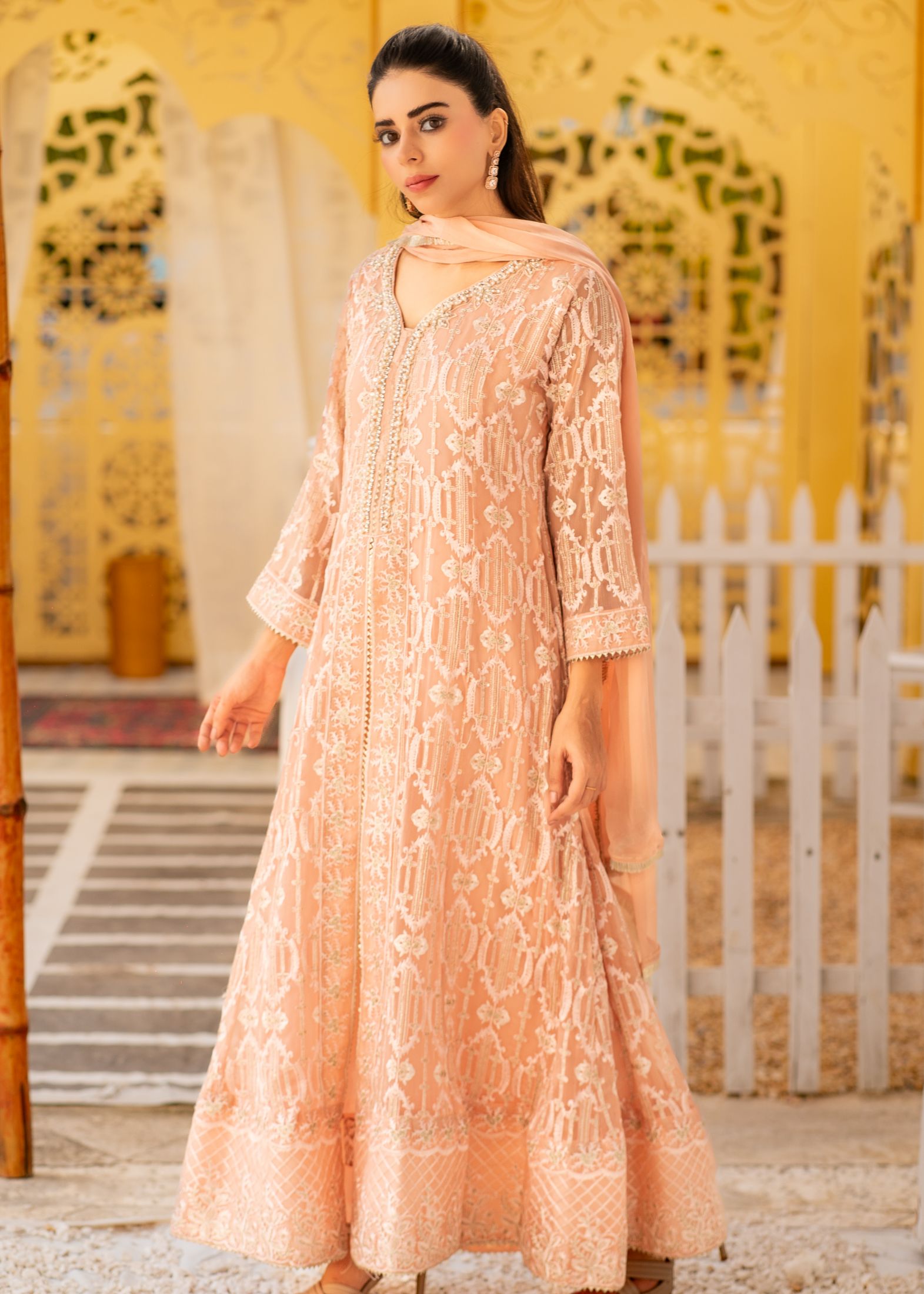Alsiyab Mannat Peach Women 3pcs