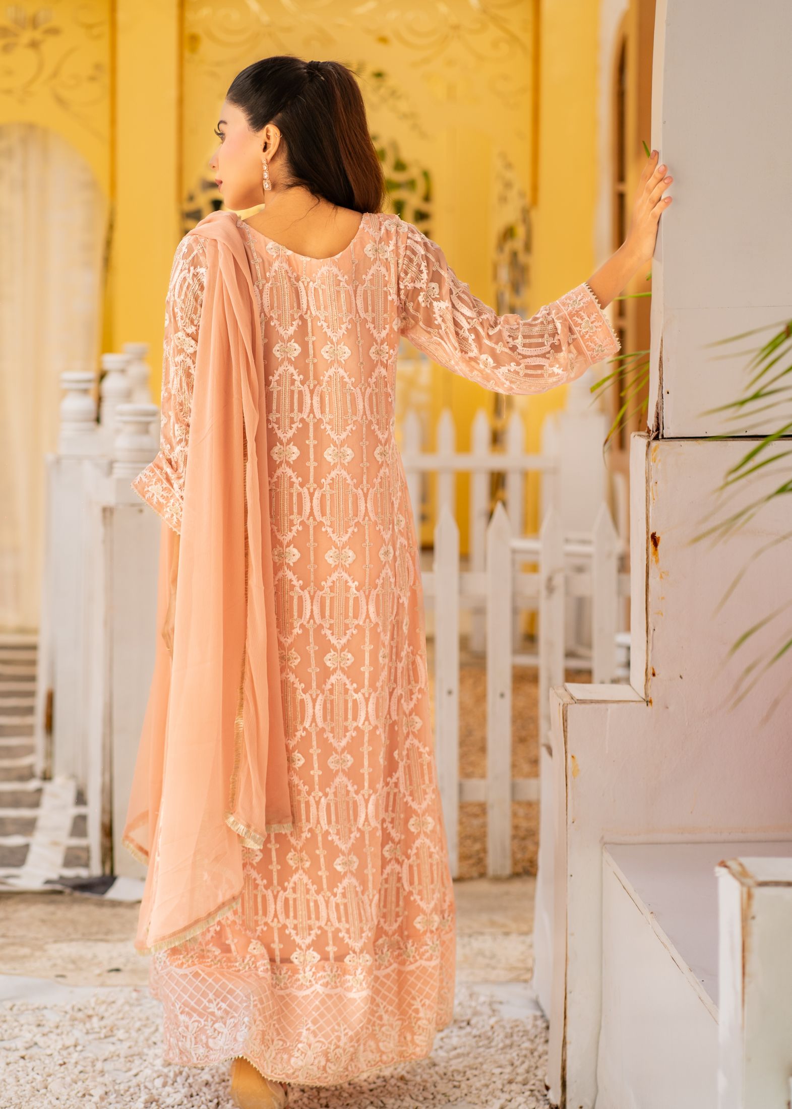 Alsiyab Mannat Peach Women 3pcs