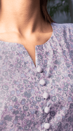 Naaz Couture Lilac Printed Raw Silk Suit Women 3pcs