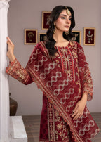 Zebaye Shaya Gulaab US 519 Mahroon(SB) Women 3pcs