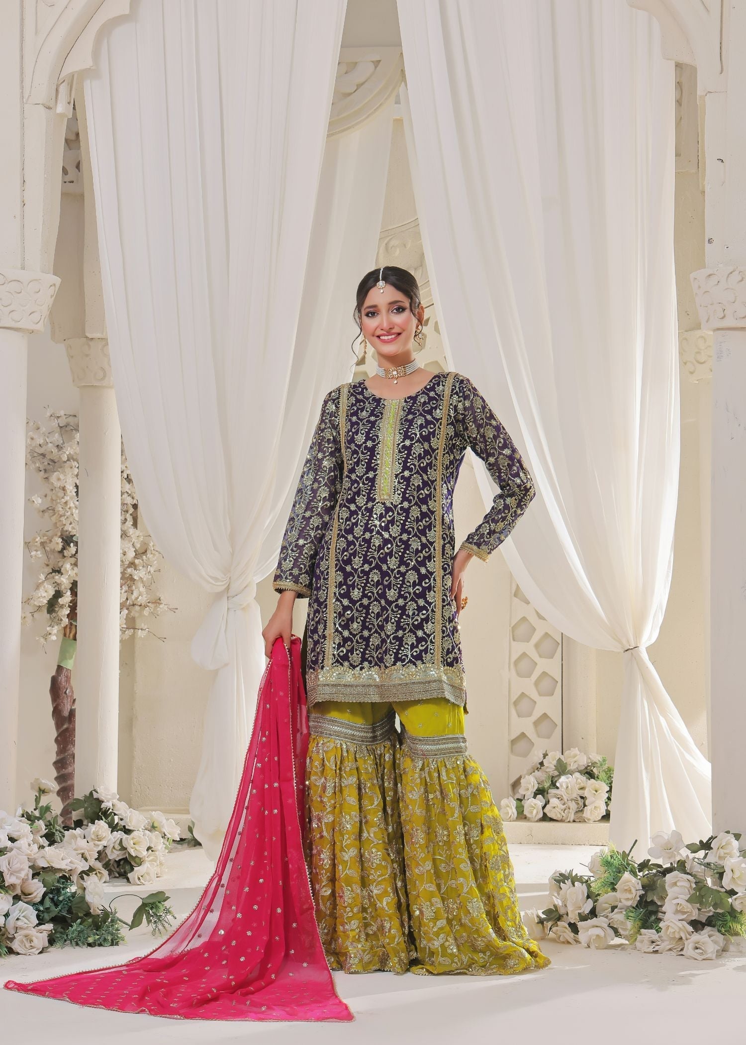 Ayesha Closet Preshy Gul Purple Delight Women 3pcs