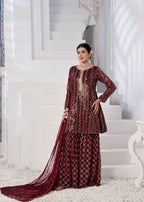 Ayesha Closet Preshy Gul Maroon Women 3pcs