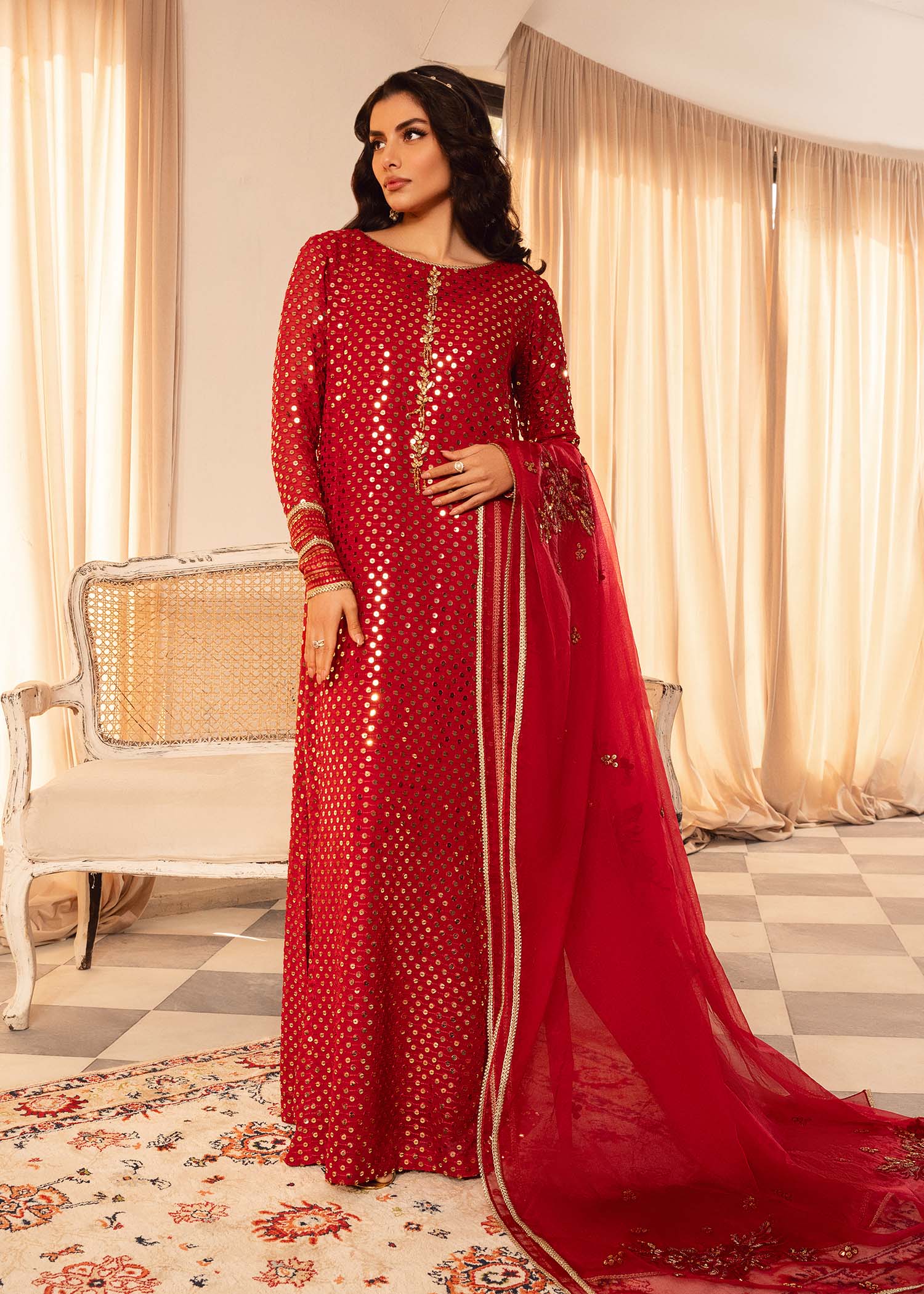Rang-e-Haya Sifana (Rose red) Women 4pcs