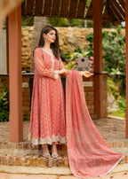 Al-Harir Apparel Gulaal Peach Women 3pcs