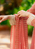 Al-Harir Apparel Gulaal Peach Women 3pcs