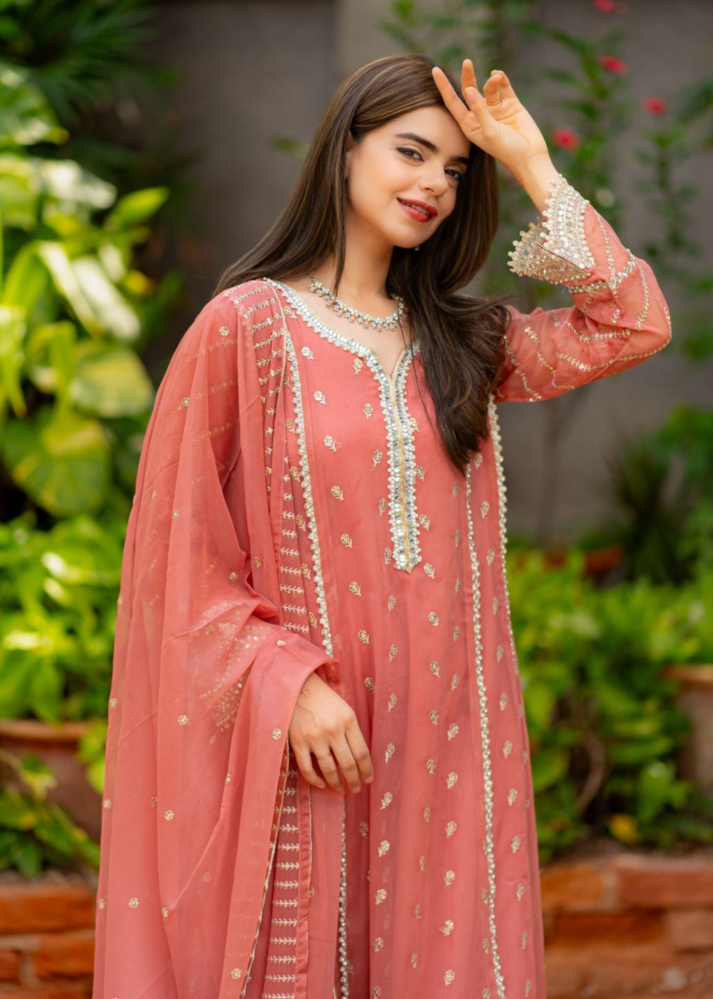 Al-Harir Apparel Gulaal Peach Women 3pcs