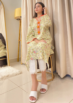 Urban Cut Sleek & Unique Design Cotton Printed Kurta Women 1pcs