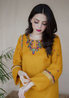 Aisling By Nirmal Mustard Pashmina Women 2pcs