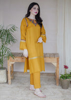 Aisling By Nirmal Mustard Pashmina Women 2pcs