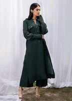 Dureshahwar Atelier Phthalo Green Outfit Women 2pcs