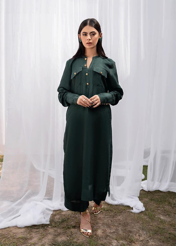 Dureshahwar Atelier Phthalo Green Outfit Women 2pcs