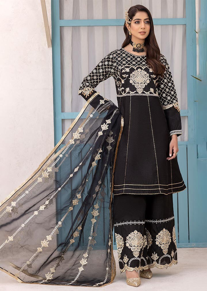 Madame Embroidered Raw Silk Suit 2565 Women 3pcs