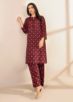 Hamna Kalim rayyan maroon 3d printed Women 2pcs