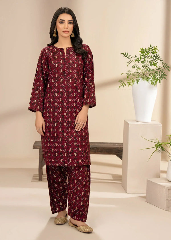 Hamna Kalim rayyan maroon 3d printed Women 2pcs