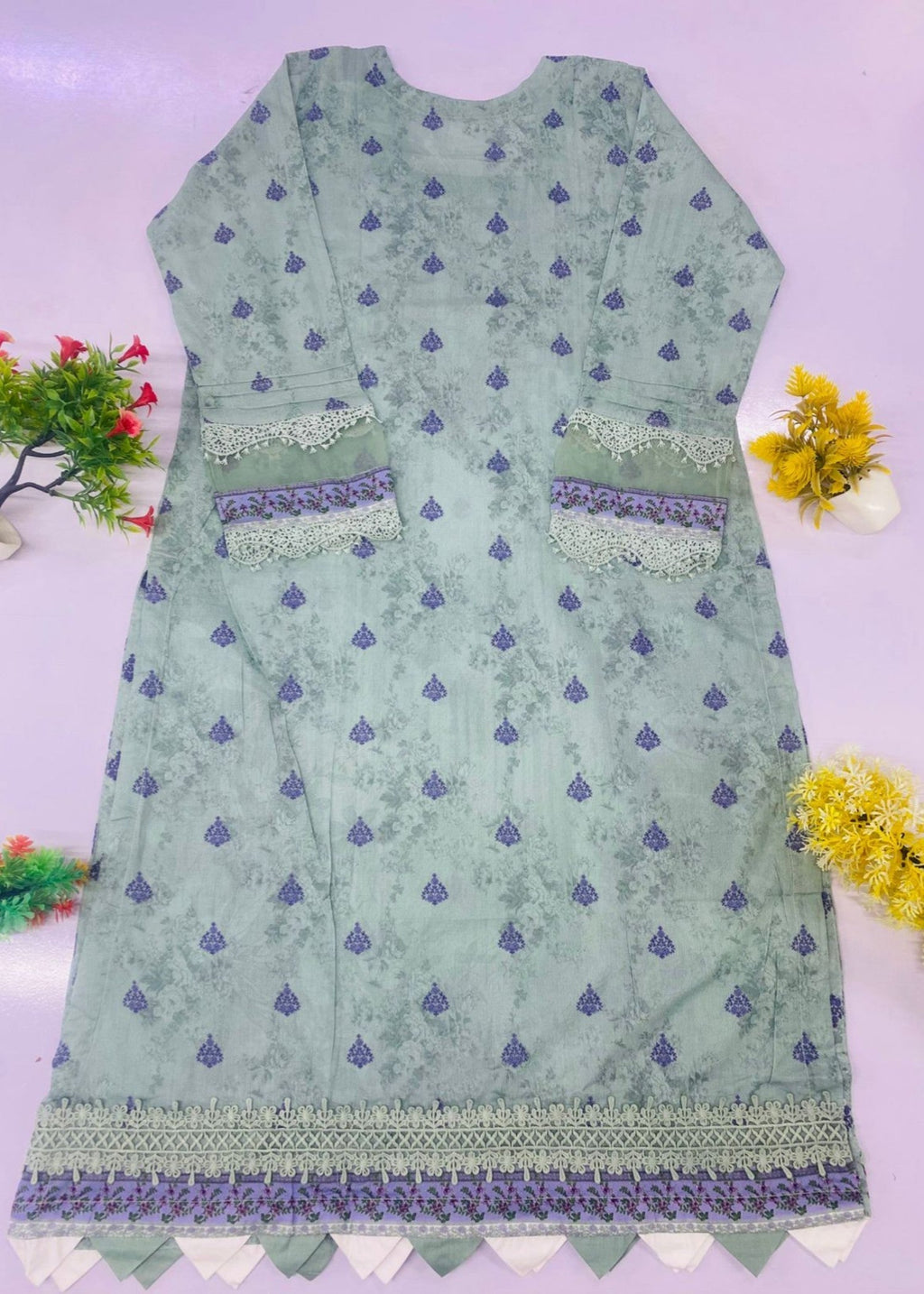 Mausammary Prints Pret Aquamarine Green Women 3pcs