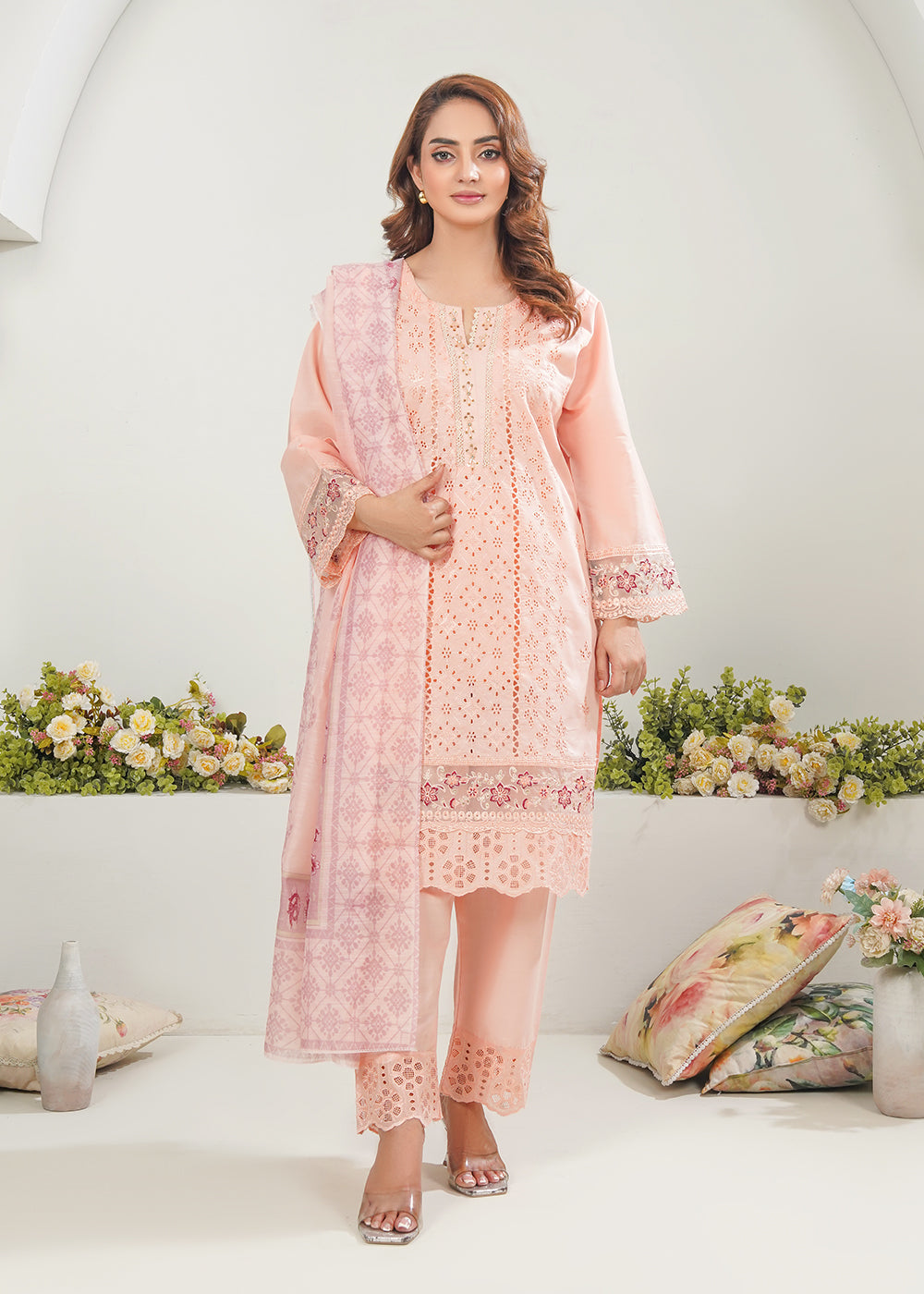 Elara Official Blush Petal Chicken kari Women 3pcs