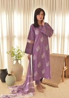 Shehroz Fashion purple horiya Women 3pcs