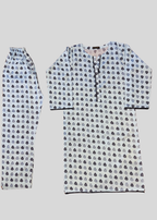 Salimas Ice Blue Printed Lawn Suit Women 2pcs