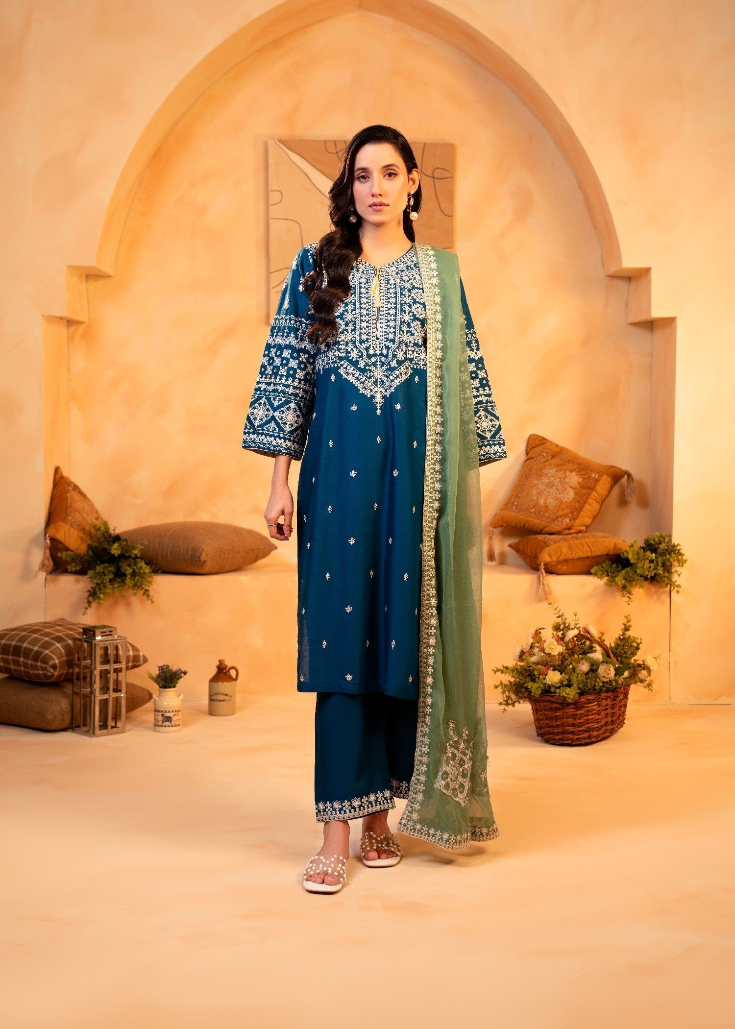 Shehroz Fashion Zink Arfa Embroidery Women 3pcs