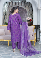 Hamna Kalim charizma purple Women 3pcs