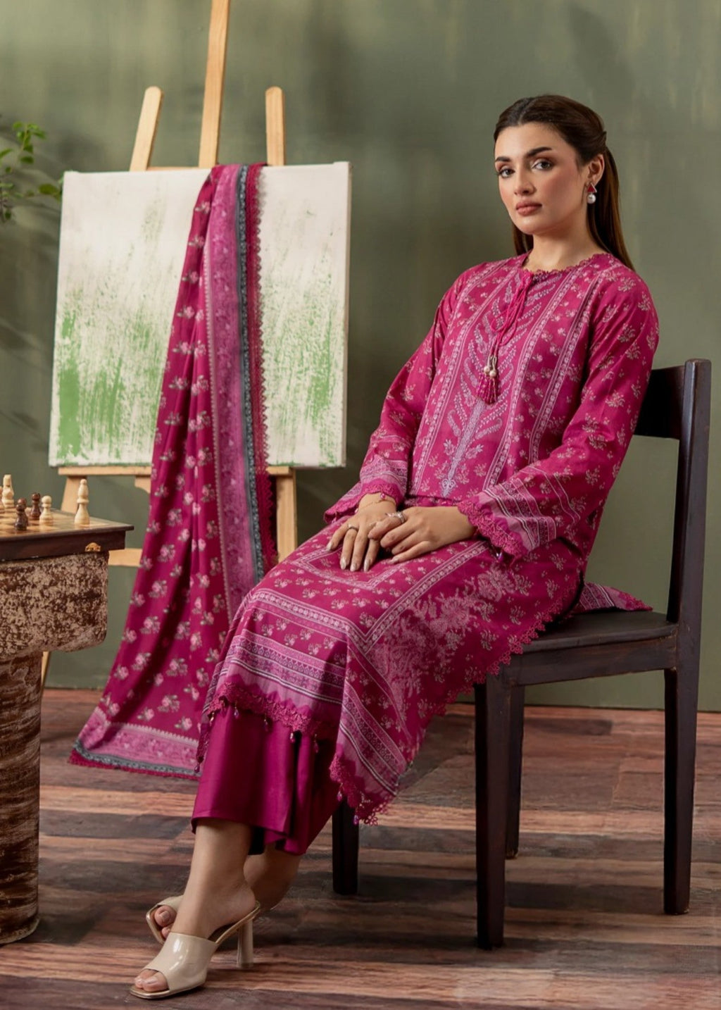 Mausammary Prints Pret Gulab Women 3pcs