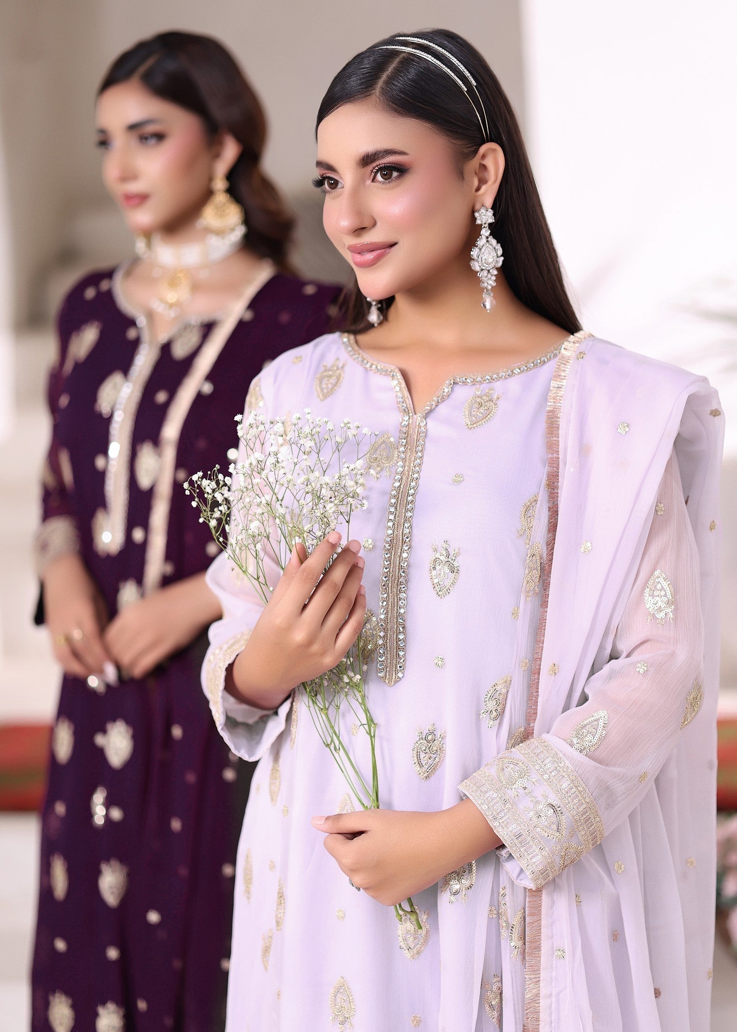 Abaan Zohan Raunak Purple Women 3pcs