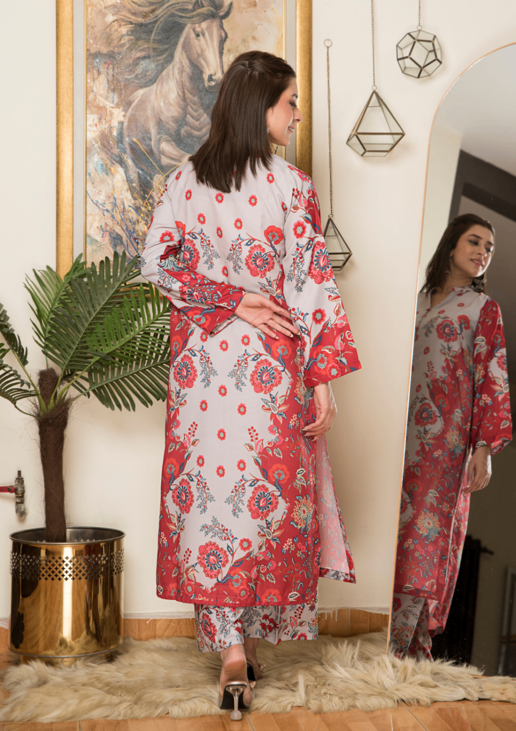 Yolo Pret Printed Arabic Silk Lawn Set ASLS A25 0002 Women 2pcs