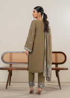 Four Season Boutique MAHROSE CHIFFON OLIVE GREEN Women 3pcs