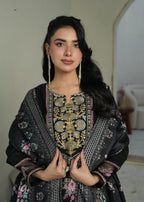 Designer Rack Dhanak luxury embraided black Women 3pcs