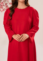 Stylish Collection PEPLUM RED Women 2pcs