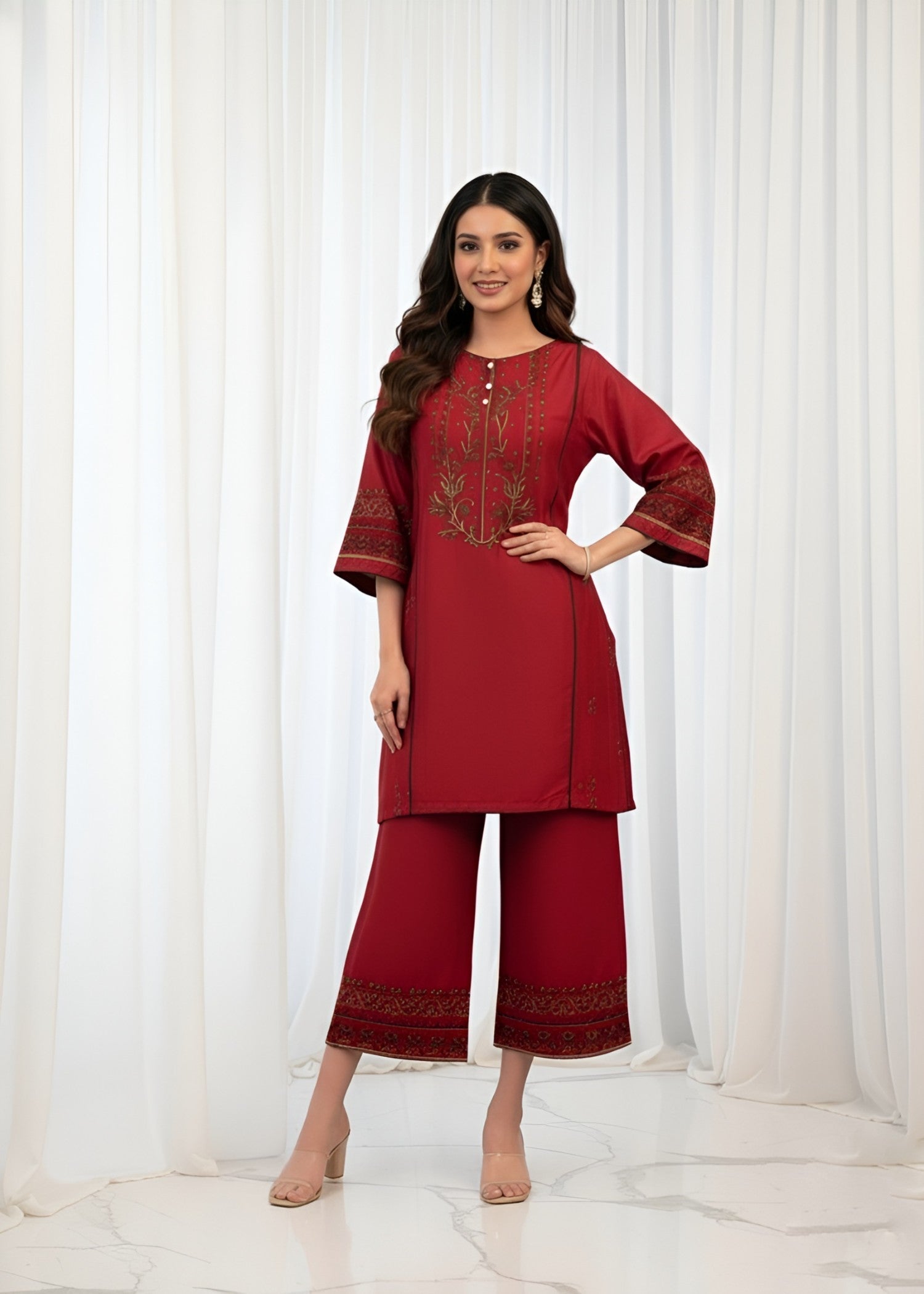 Fabric Garden Ruby Whisper EMB Women 2pcs