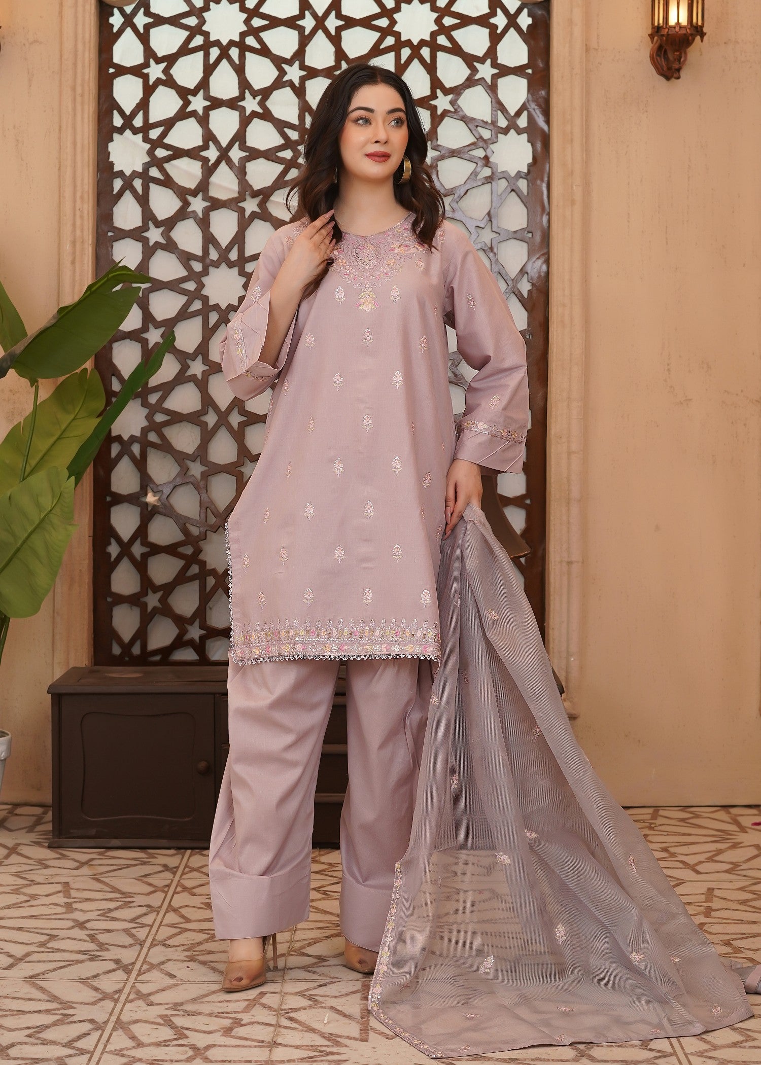 Waniya Awais WAF D17 (Farshi Shalwar) Women 3pcs