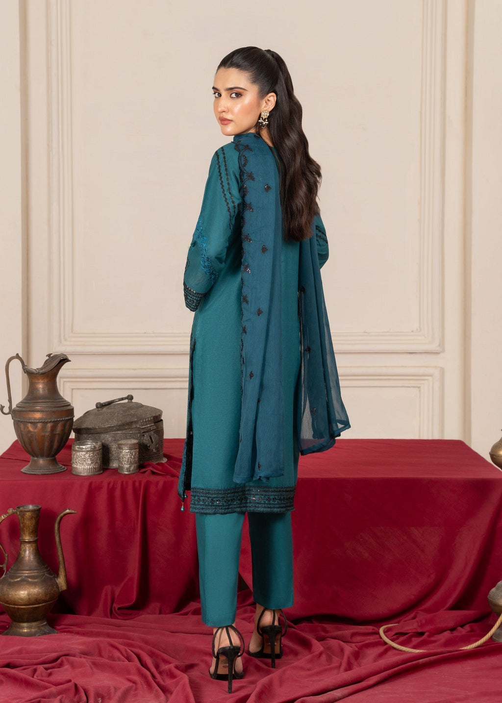 Four Season Boutique ZIRWAH COTTON TEAL Women 3pcs