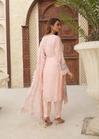 Designer Rack chiffon luxury embraided pink Women 3pcs