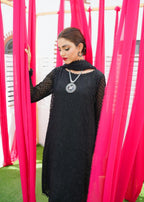 Zarratun. Black Embroidered Women 3pcs