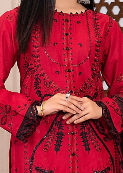 Suits By Sadia Red & black hot charm Women 3pcs