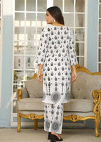 Gulposh Sphire (Stitched ) White Women 2pcs