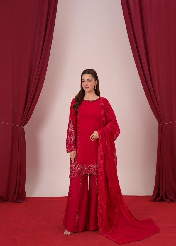 Pehnawa Fashion Cherry Muse chiffon Women 3pcs