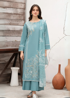 Rosyribbons Aqua Blue Stitched Women 3pcs