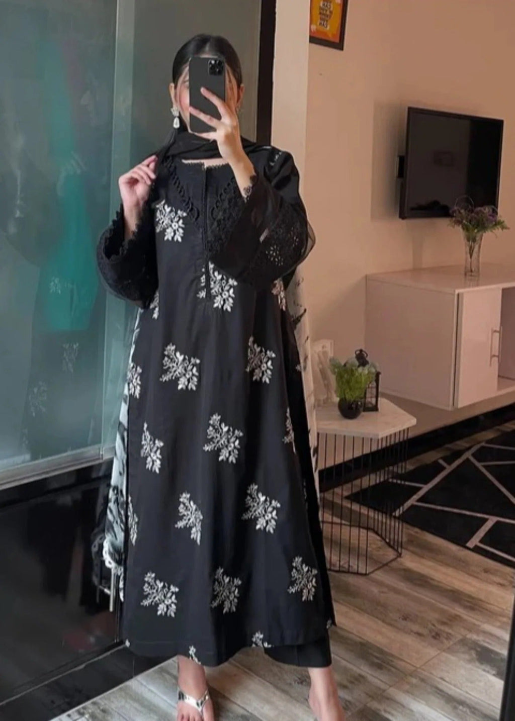 Chaudhary Arts Nora Black Embroidered Women 3pcs