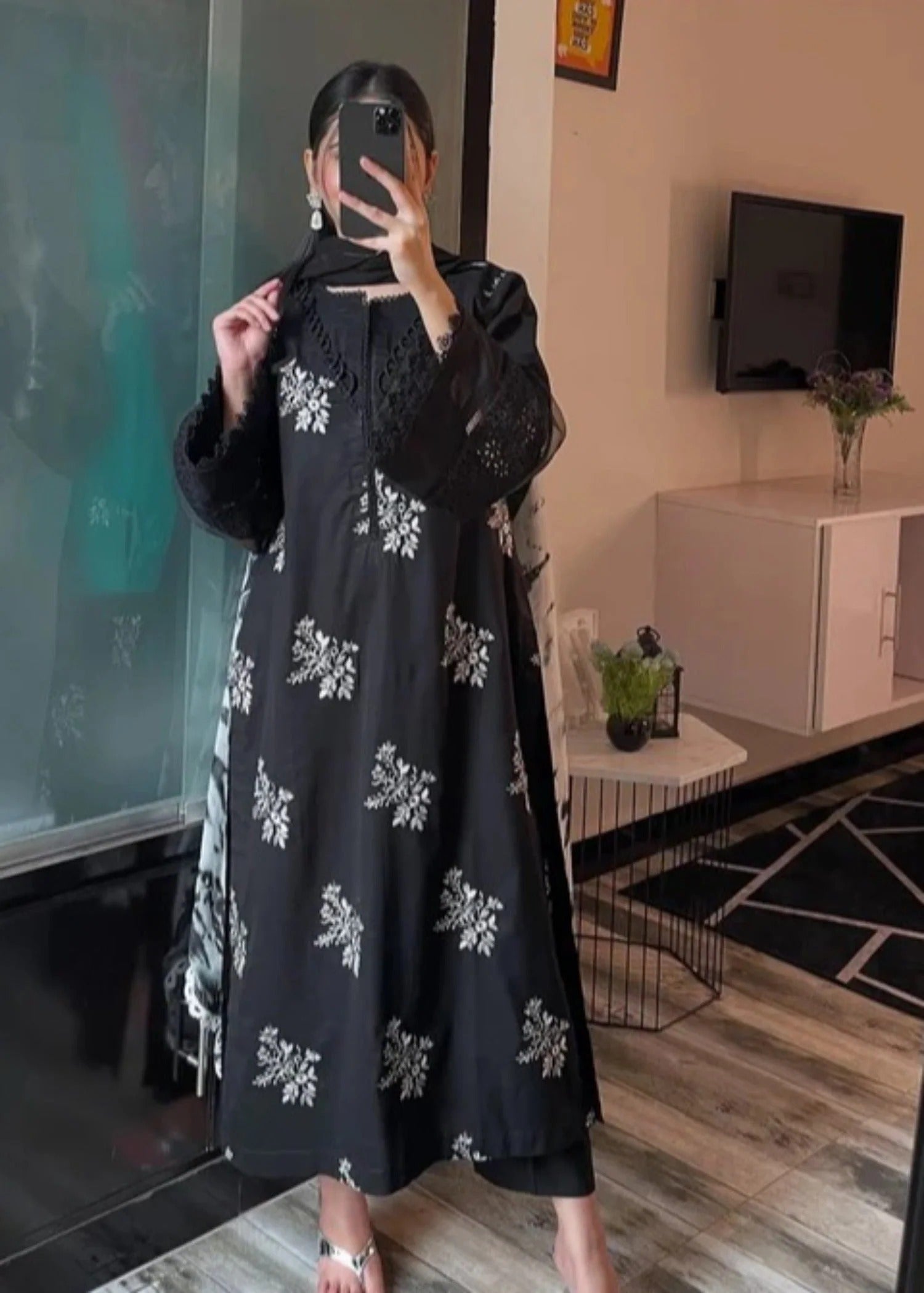 Chaudhary Arts Nora Black Embroidered Women 3pcs