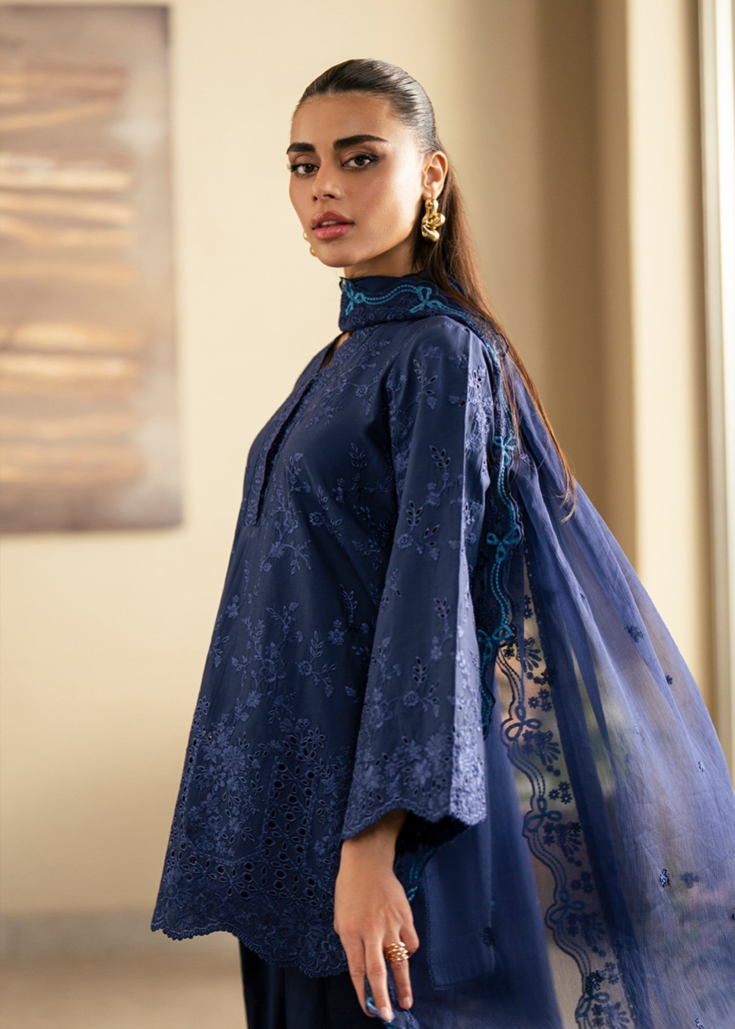 Azure Sapphire Veil Women 3pcs