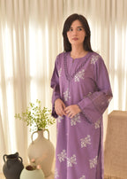 Shehroz Fashion purple horiya Women 3pcs