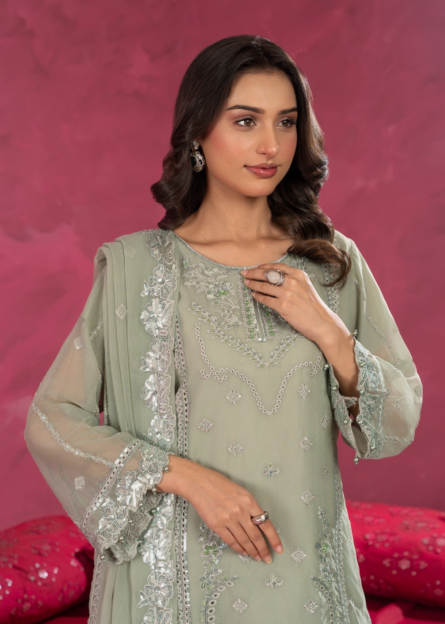 Four Season Boutique ZOBIA GHARARA PISTA Women 3pcs