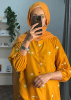 Chaudhary Arts Floral Mustard Women 2pcs